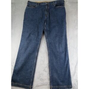 Duluth Trading Co Flex Ballroom Jeans Mens 42x34 Relaxed Fit Blue Cotton Spandex